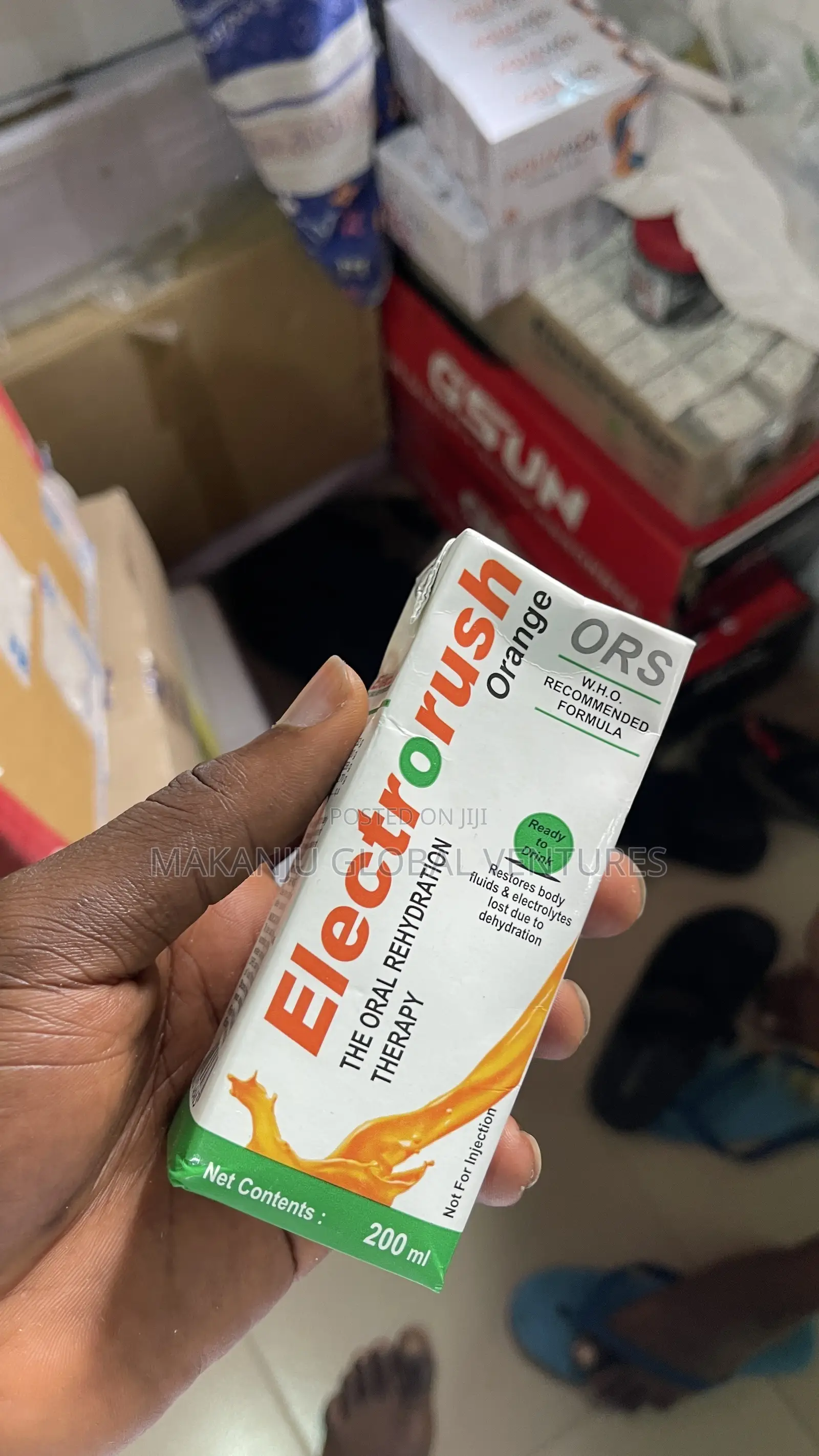 Electrorush Orange ORS Ready-to-Drink Liquid (200ml) - Fast Hydration