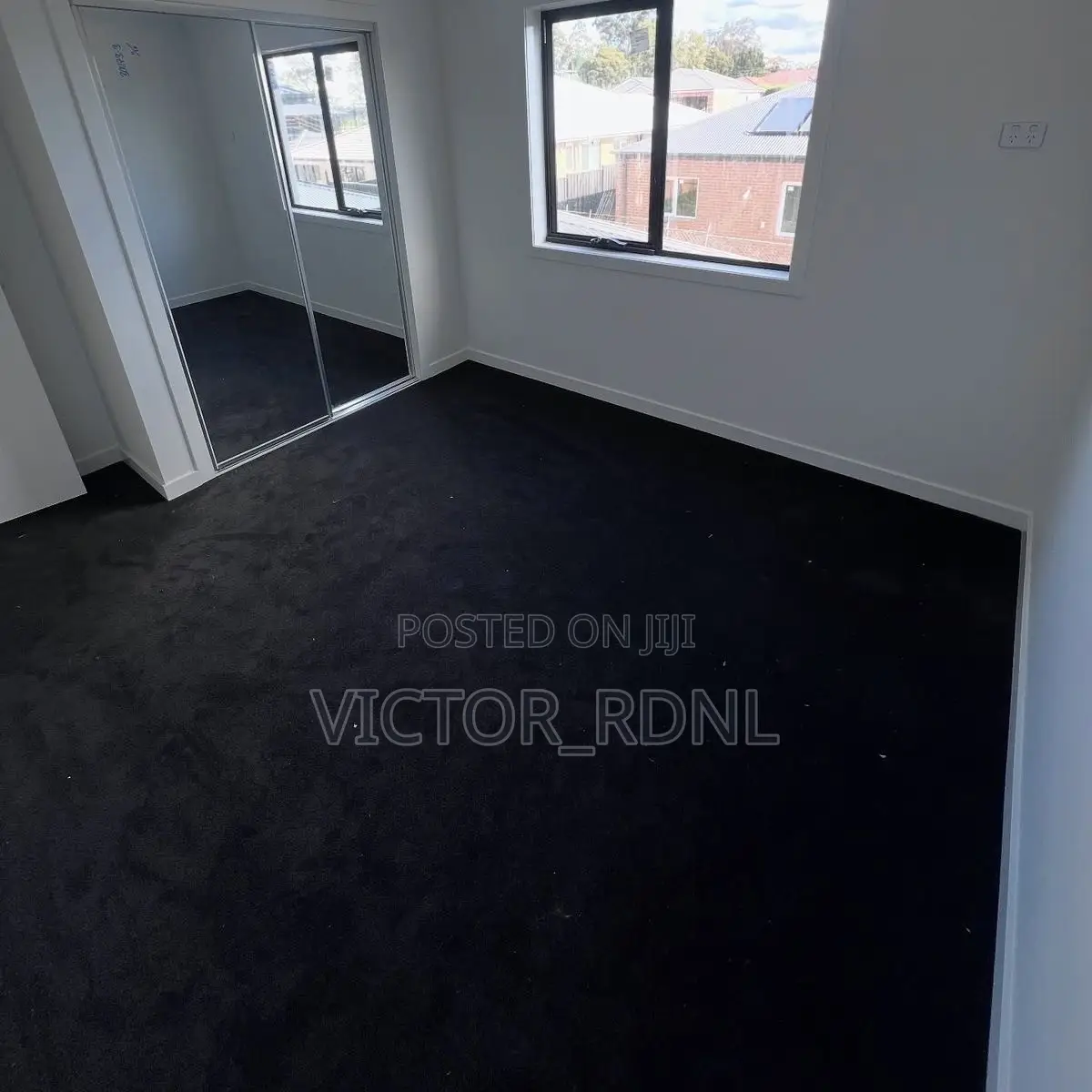 Morden Black Wall to Wall Rug