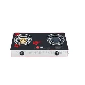 LG Glass Gas Double Burner