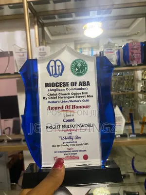 Award Plague Certificate