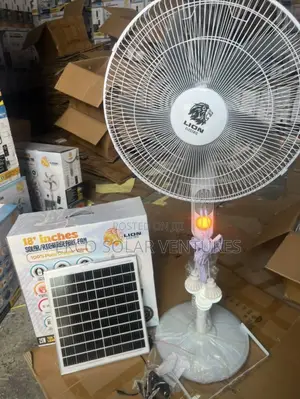 Lion Electric 18-Inch Solar and Rechargeable Standing Fan
