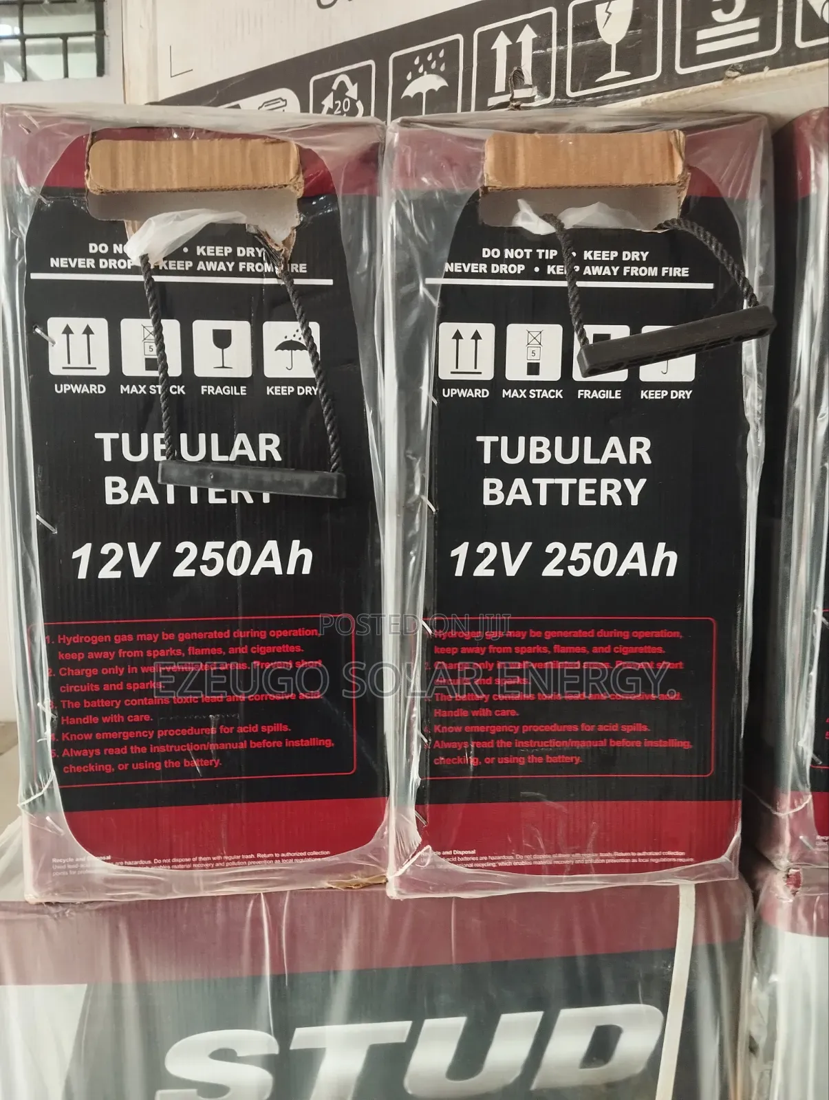 250aH STUD Tubular Battery
