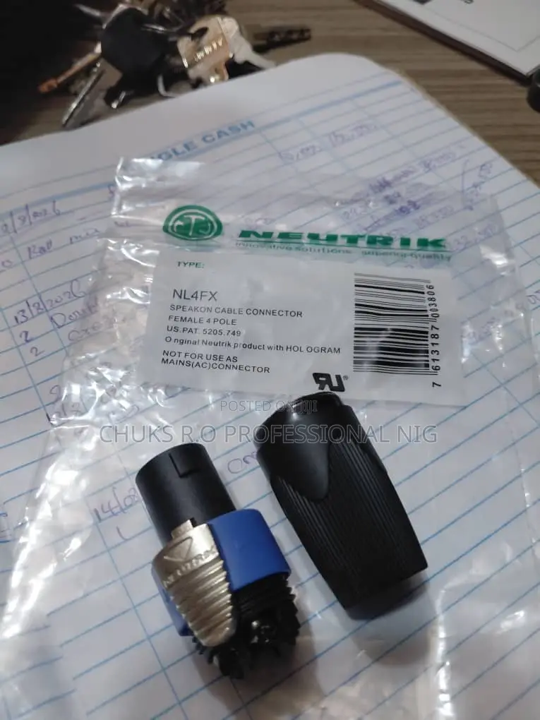 NEUTRIK NL4FX 4-Pole Speakon Cable Connector