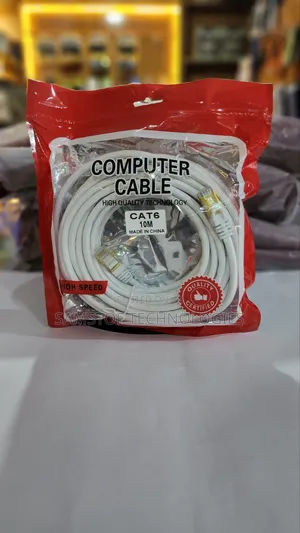 10m Cat6e White Molded Rj45 Patch Cable