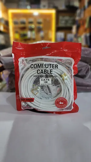 10m Cat6e White Molded Rj45 Patch Cable