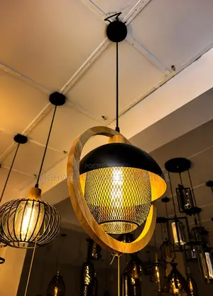 Grid Iron Hanging Dropping Pendant Light