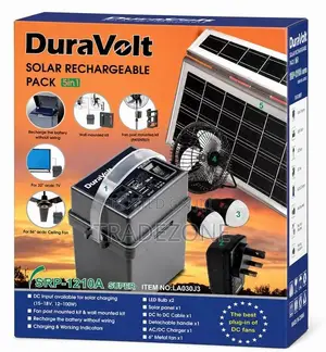 Duravolt 5 in 1 Solar Rechargeable Pack | SRP-1210A