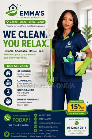 Professional Home and Office Cleaning Service in Ikeja, Ogba, Agege"