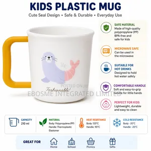 210ml Kids Plastic Mug With Handle – Seal Design