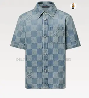 Louis Vuitton Monigram Denim Short-Sleeve ShirtAvailable in M-2Xl