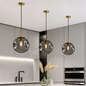 Nordic Glass Single Pendant Light for Kitchen Table Light