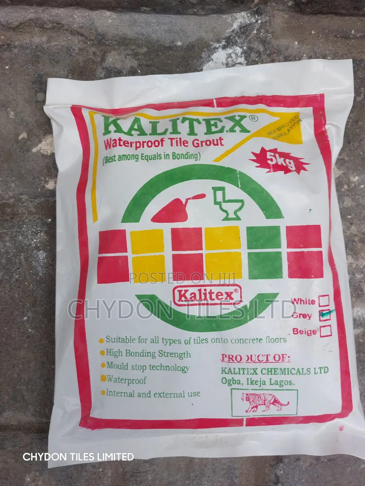 Waterproof Tile Grout , Grey Colour 5kg