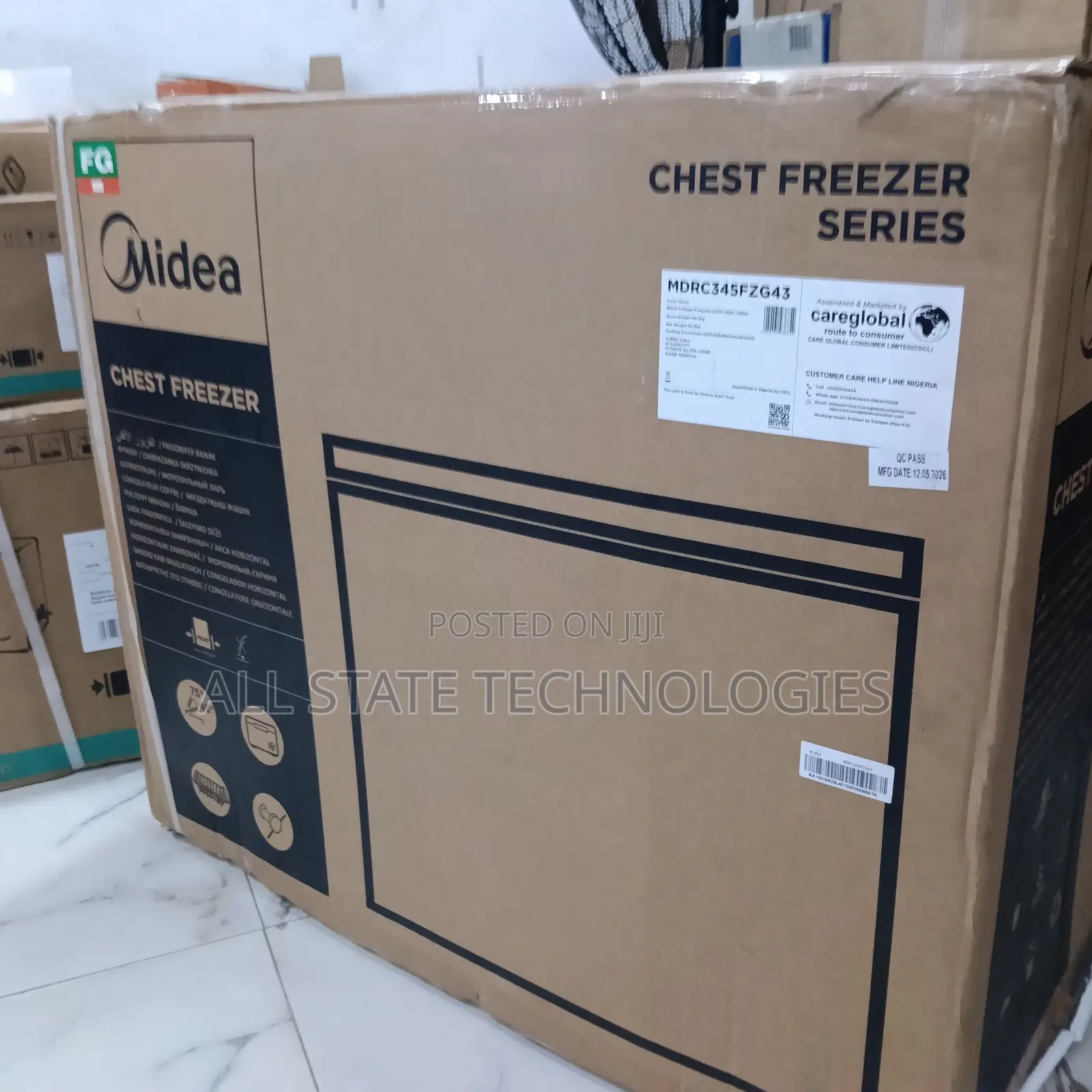 Midea MDRC345FZG43 Inverter Deep Freezer 249L