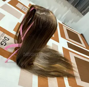 Human Hair Blend Straight Piano Wig