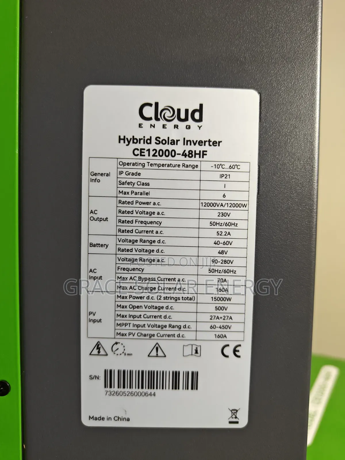 12kva Cloud Hybrid Inverter