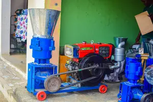 600kg/Hr Diesel Engine Powered Pelletizer Machine