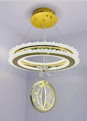 2 Tier Gold Led Chandelier With Glam Look
