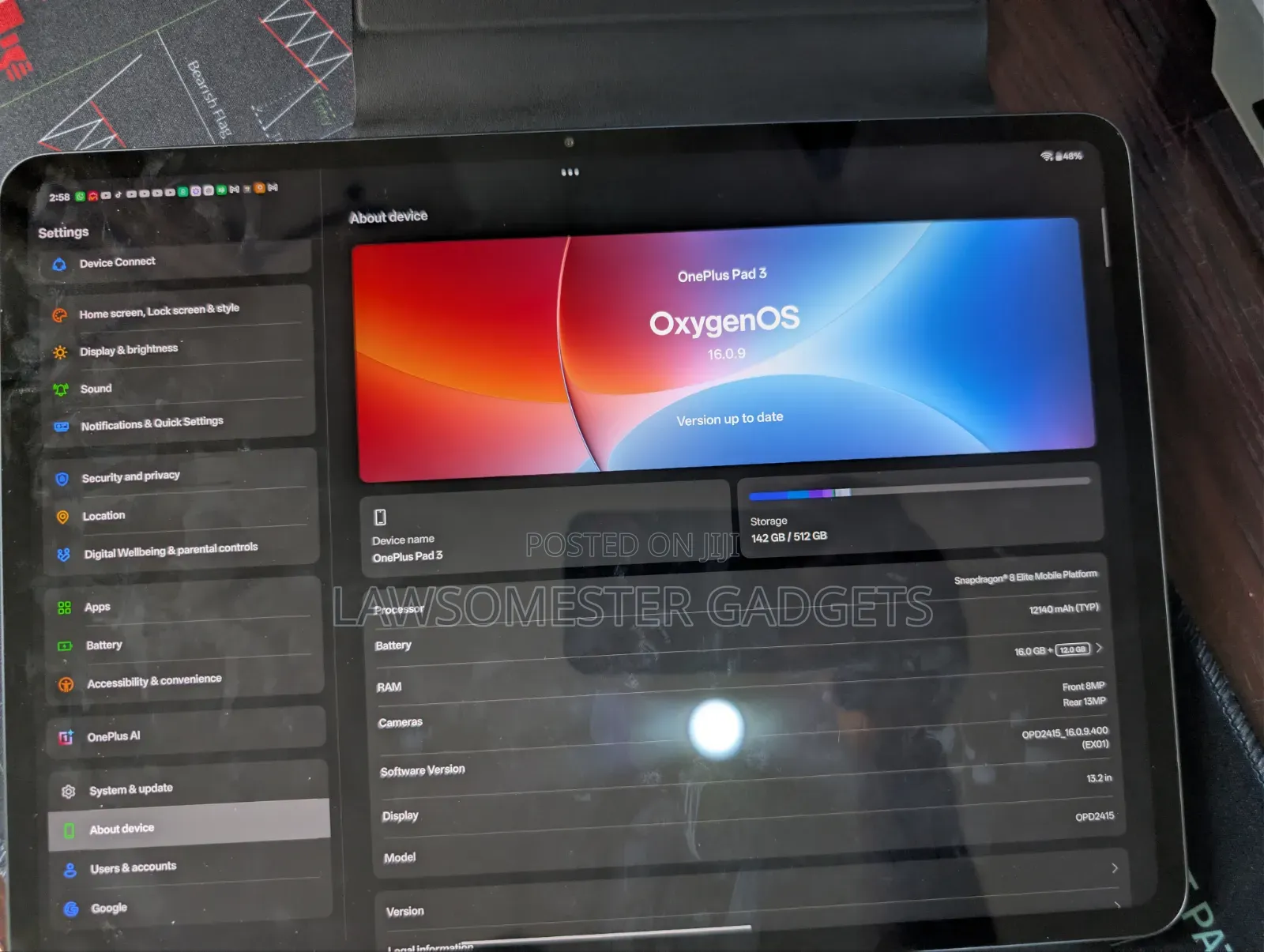 OnePlus Pad 3 512 GB Black