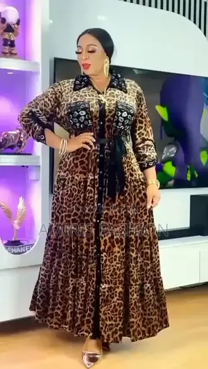 Beautiful Turkey Animal Skin Long Gown