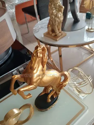 Big Golden Horse Home Sculpture