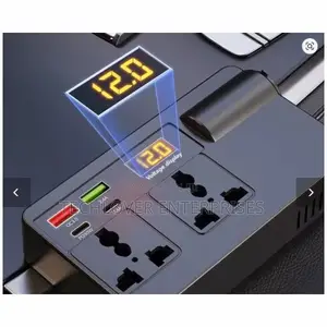 Car Inverter Power Adapter 200W DC 12v/24v to AC 220V Converter QC