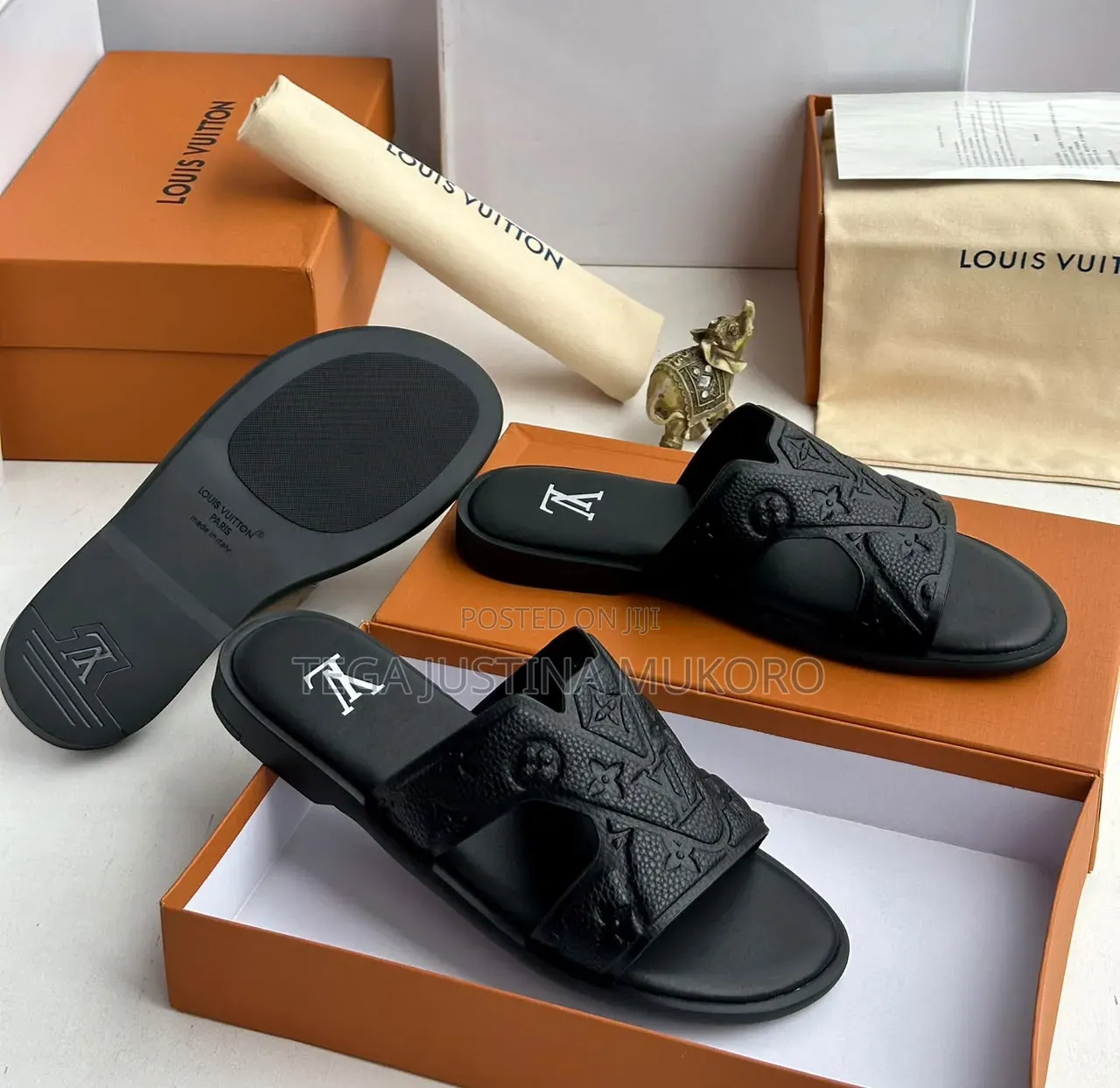 Luxury Louis Vuitton Men's Pam Slippers