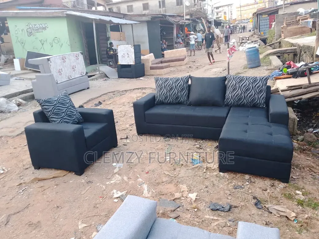 L Shape Sofas and + Single Seater With Pillows