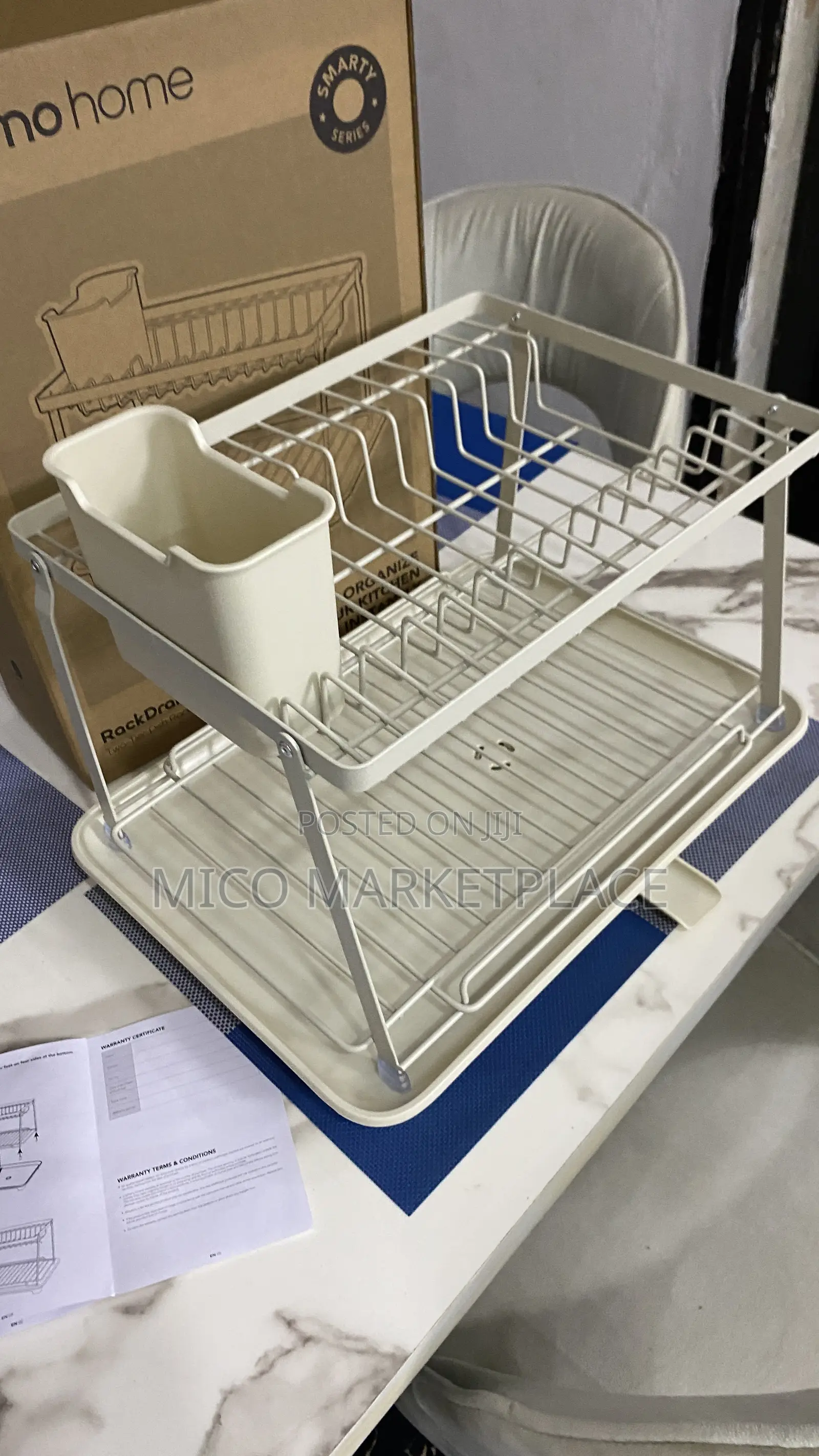 Oraimo RackDrain Foldable Two-Tier Dish Rack With Guided Drainage