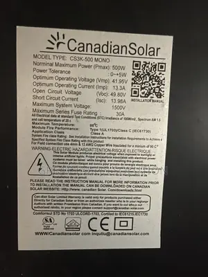 Solar Generator (Colasolar Generator + Canadian Solar Panel )