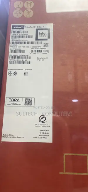 New Laptop Lenovo ThinkPad E14 Gen 6 16GB Intel Core Ultra 5 SSD 512GB
