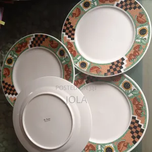 Porcelain Plate Sets(4) With Tea Cups and Saucers(5)