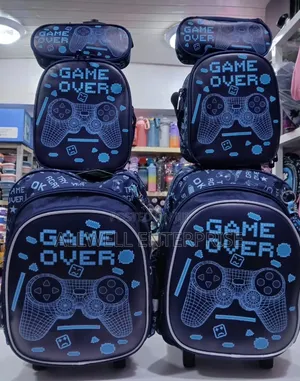 Boys Trolley School Bags With Lunch Bag – Game Car Designs