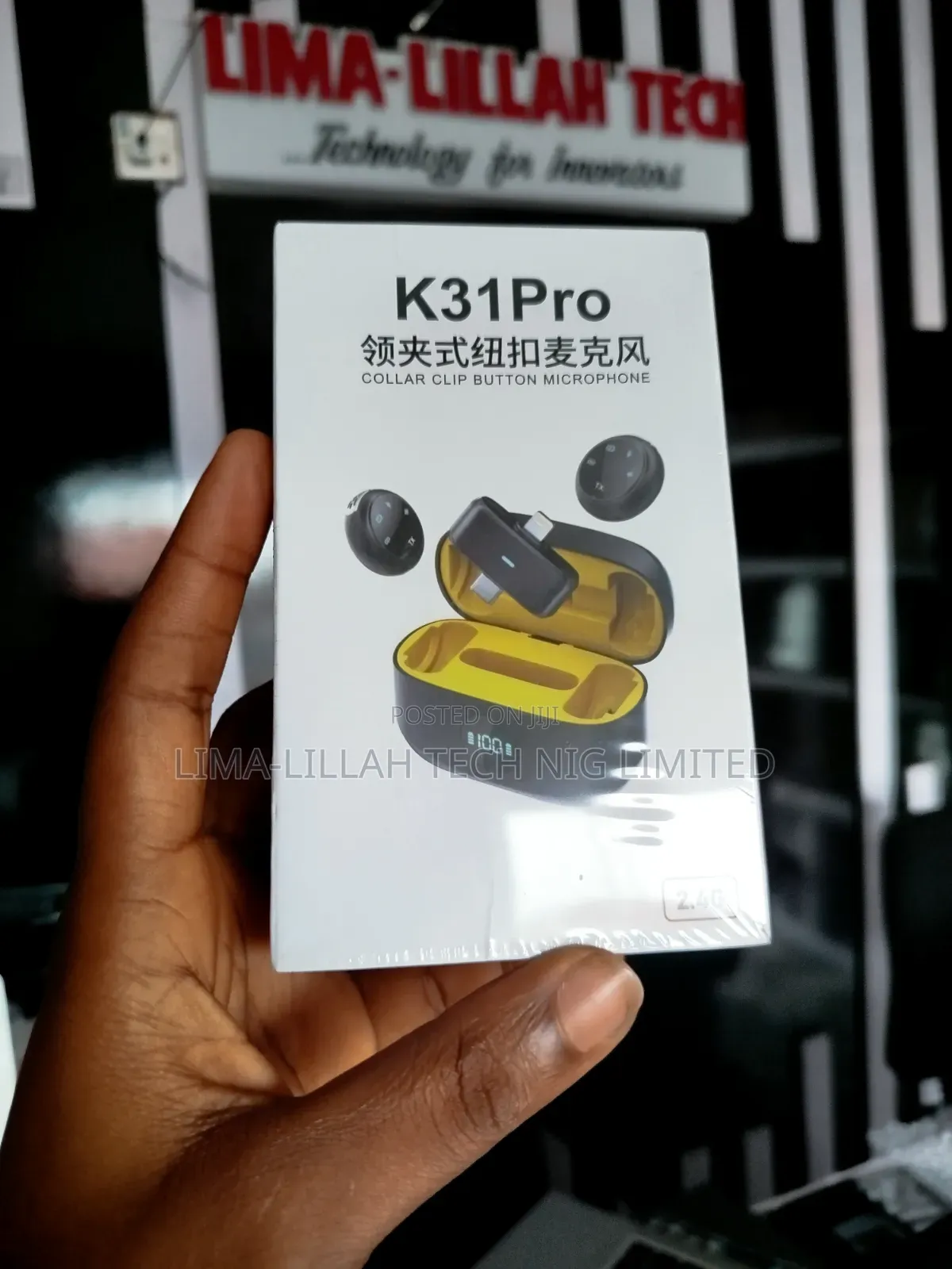K31PRO Collar Clip Button Microphone