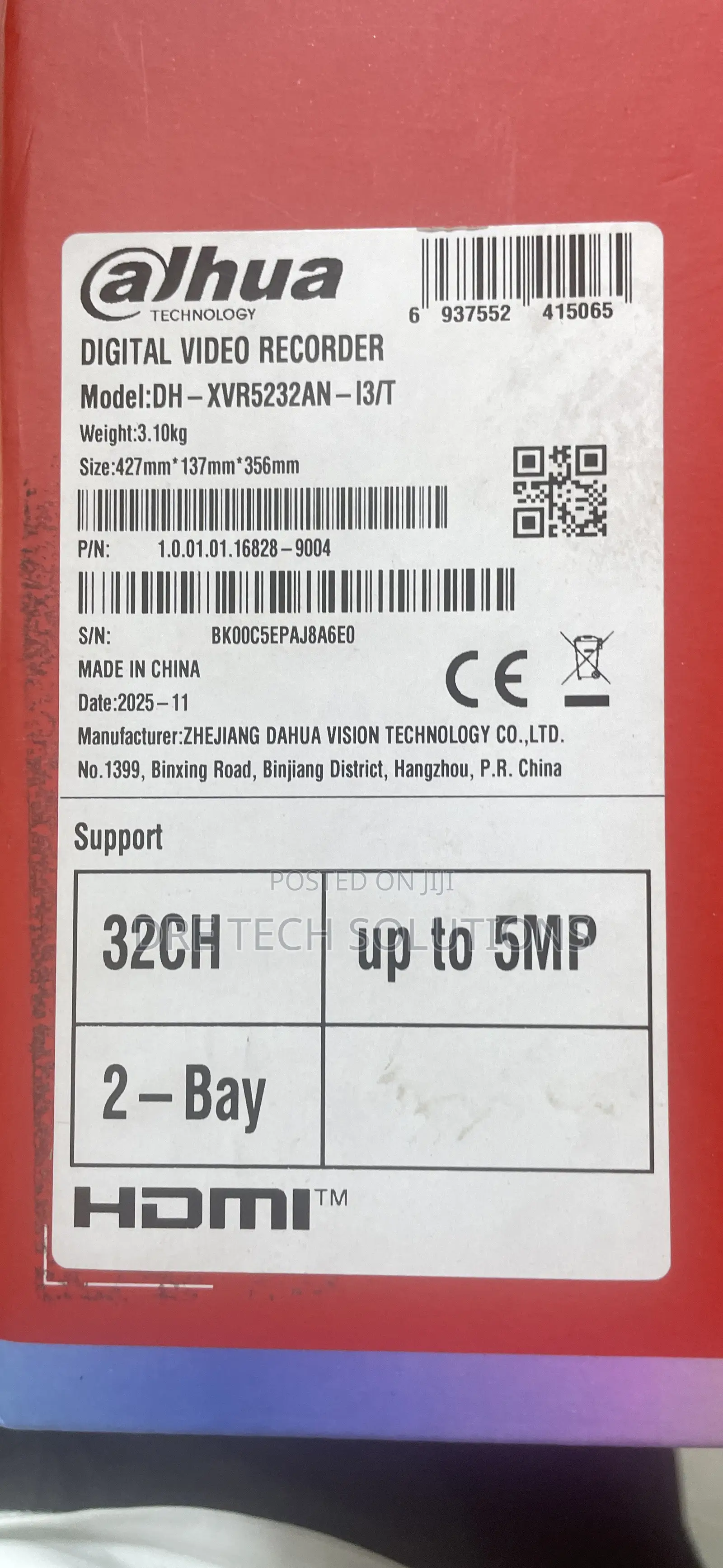 Dahua 32ch DVR Up to 5mp.