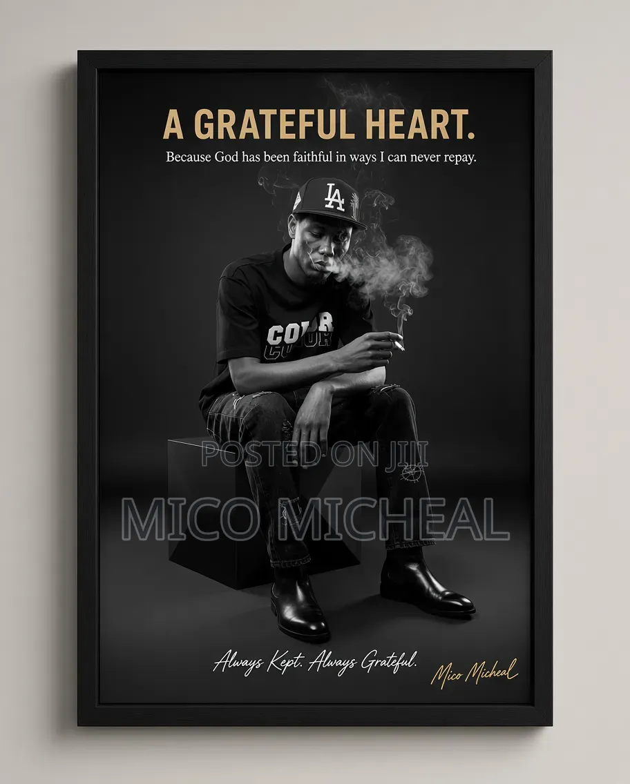 A Grateful Heart Framed Wall Art – Inspirational Decor