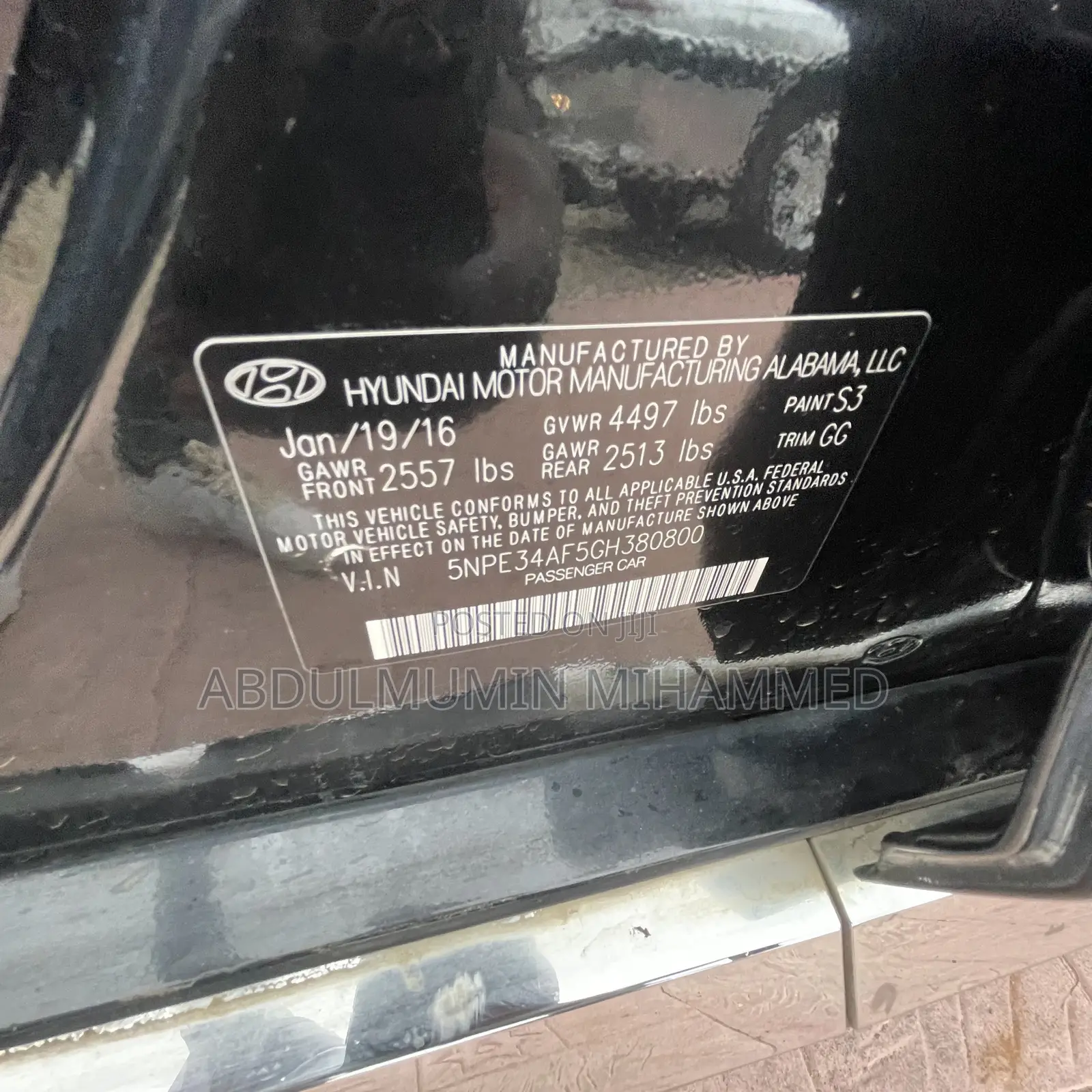 Hyundai Sonata 2016 Black