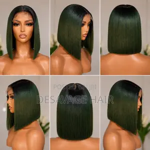 Emerald Green Sleek 2*6 DD Bob Wig