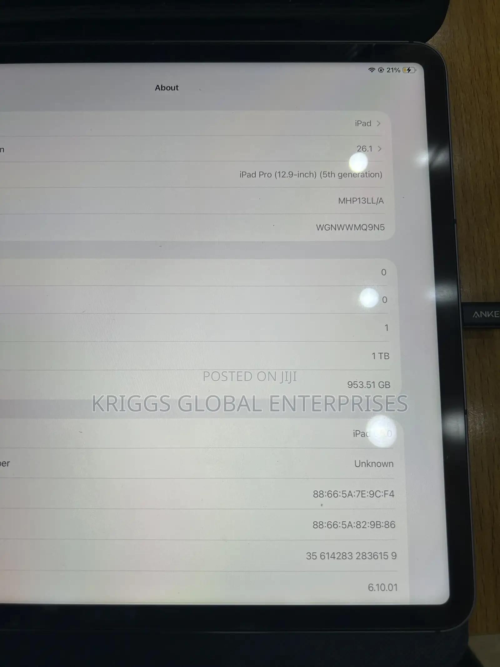 Apple iPad Pro 12.9 (2021) 1 TB Gray