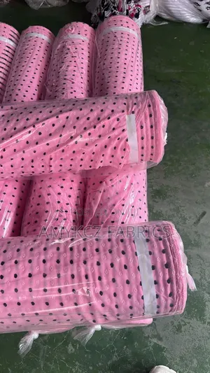 Beautiful Pink Stone Pimple Crepe Fabric – Premium Quality