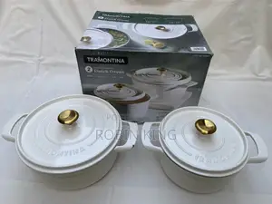 Tramontina Enamelled Cast Iron 4 Qt and 6 Qt Dutch Ovens Set of Two