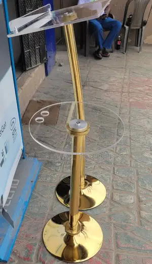 Gold Pole Acrylic Pulpit