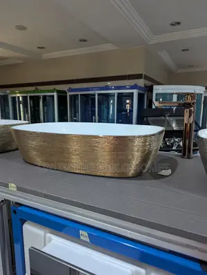 Luxury Textured Vessel Sink With Tall Faucet