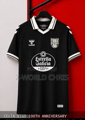 Original Quality Celta Vigo 100th Anniversary Black Jersey