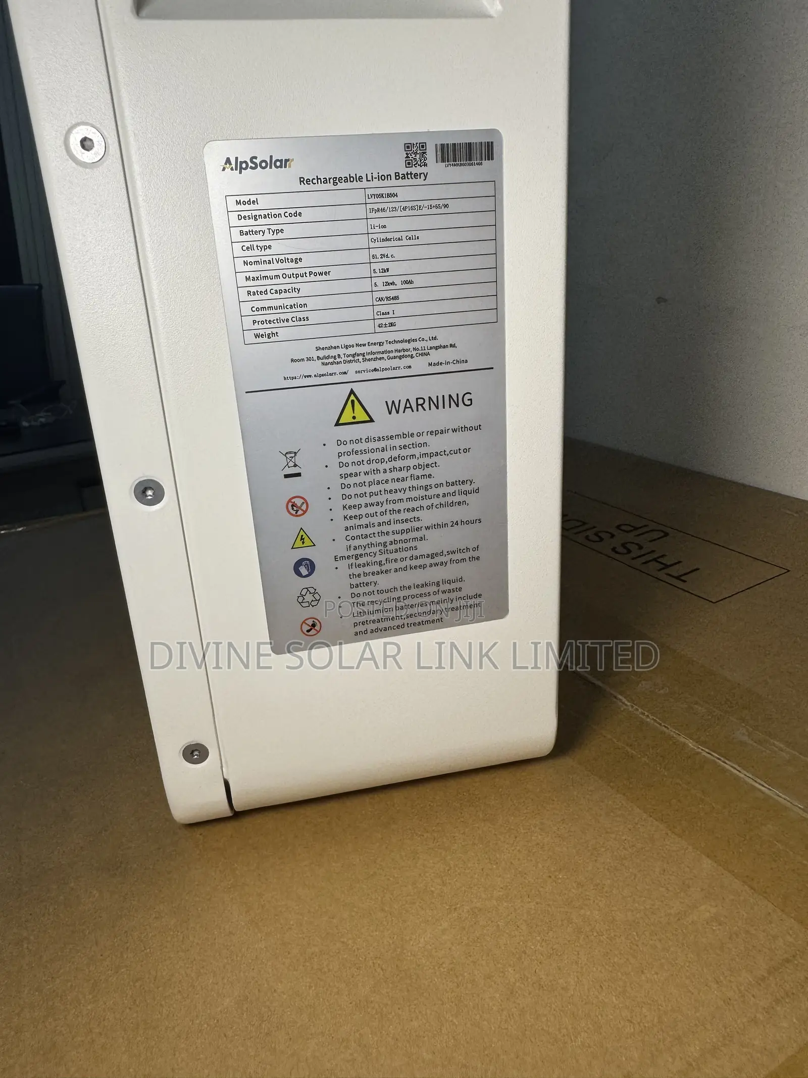 Alpsolar 5kwh 48v Lithium Battery