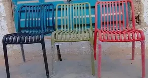 Modern Outdoor Slatted Metal Chair