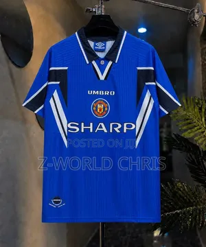 Manchester United Official Retro Blue Jerseys