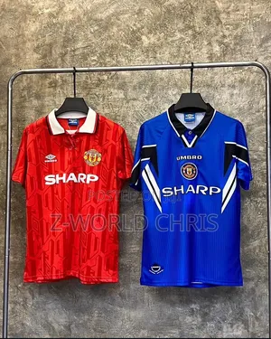 Manchester United Official Retro Blue Jerseys