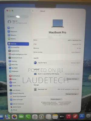 Laptop Apple MacBook Pro 2021 M1 32GB Apple M1 SSD 512GB