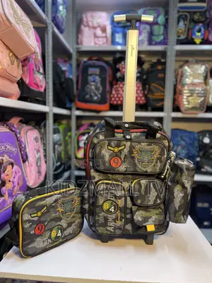 Boys 3-in-1 "Airborne Military Camo" Rolling School Bag Set