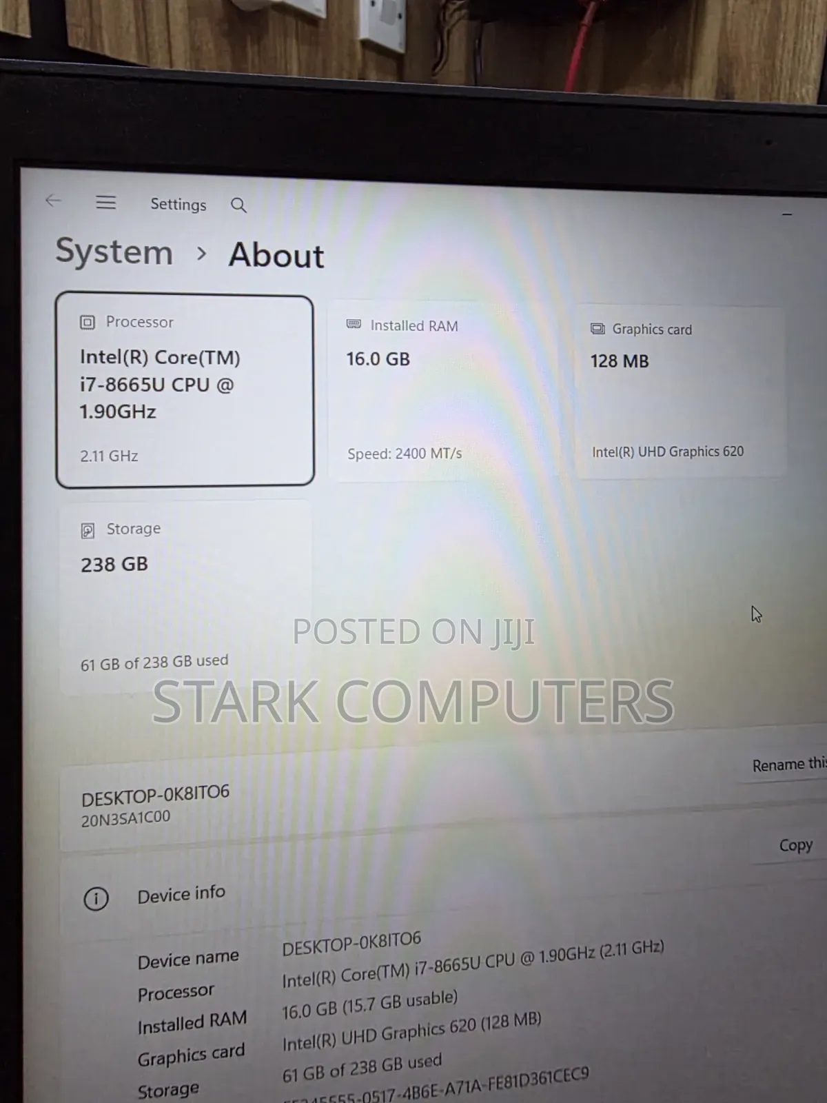 Laptop Lenovo ThinkPad T490s 16GB Intel Core i7 SSD 256GB
